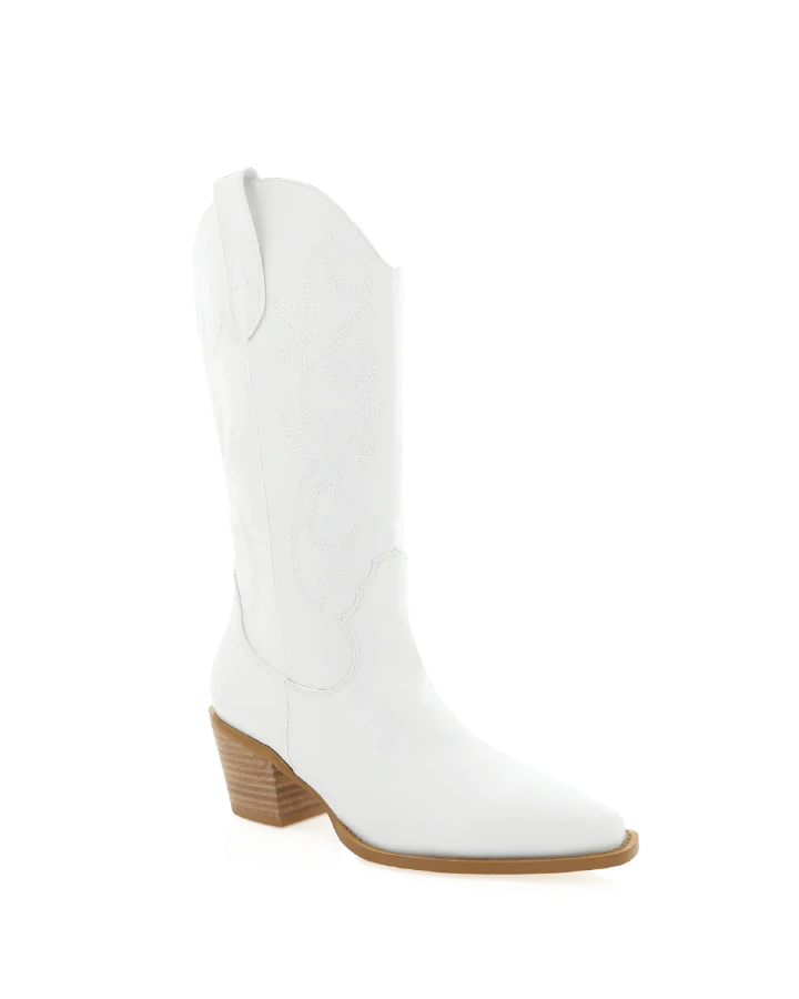 DANARO COWBOY BOOT WHITE