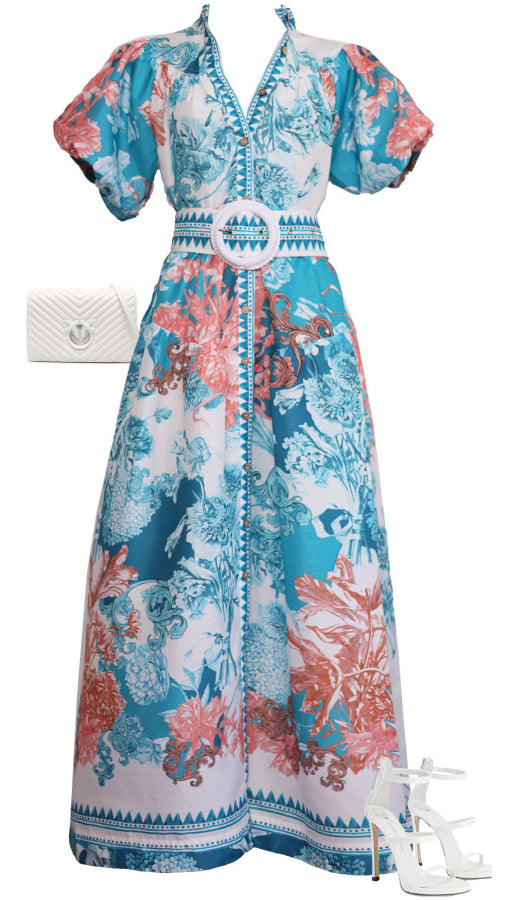DONATELLA MAXI DRESS TEAL