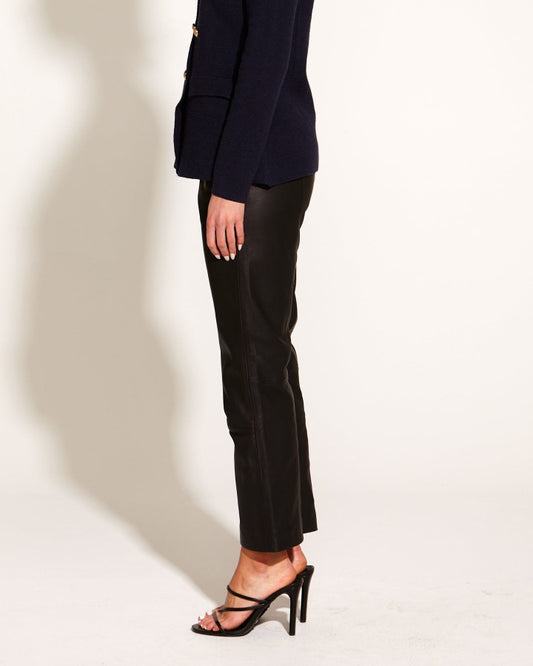 SKINNY LEG LEATHER PANT BLACK