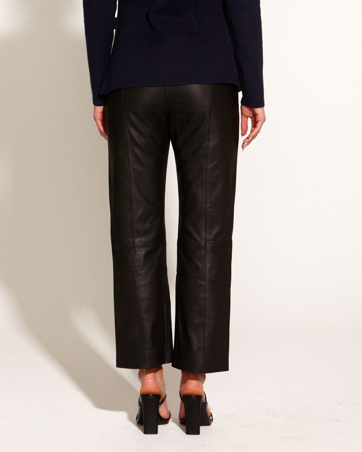 SKINNY LEG LEATHER PANT BLACK