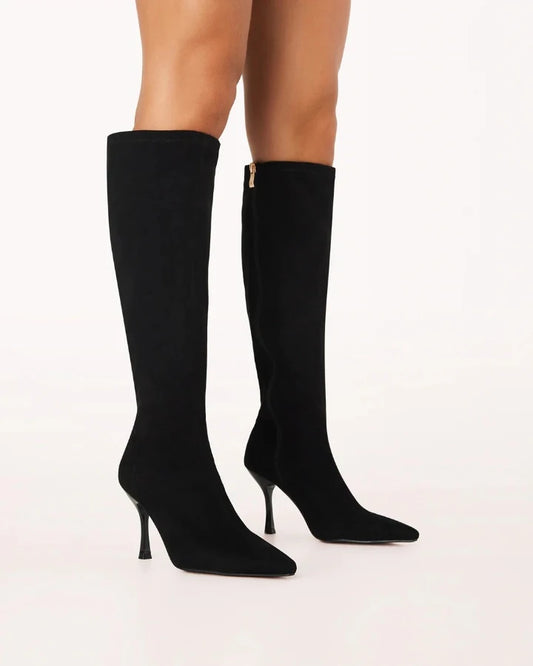 GOMEZ KNEE HIGH BOOT BLACK SUEDE