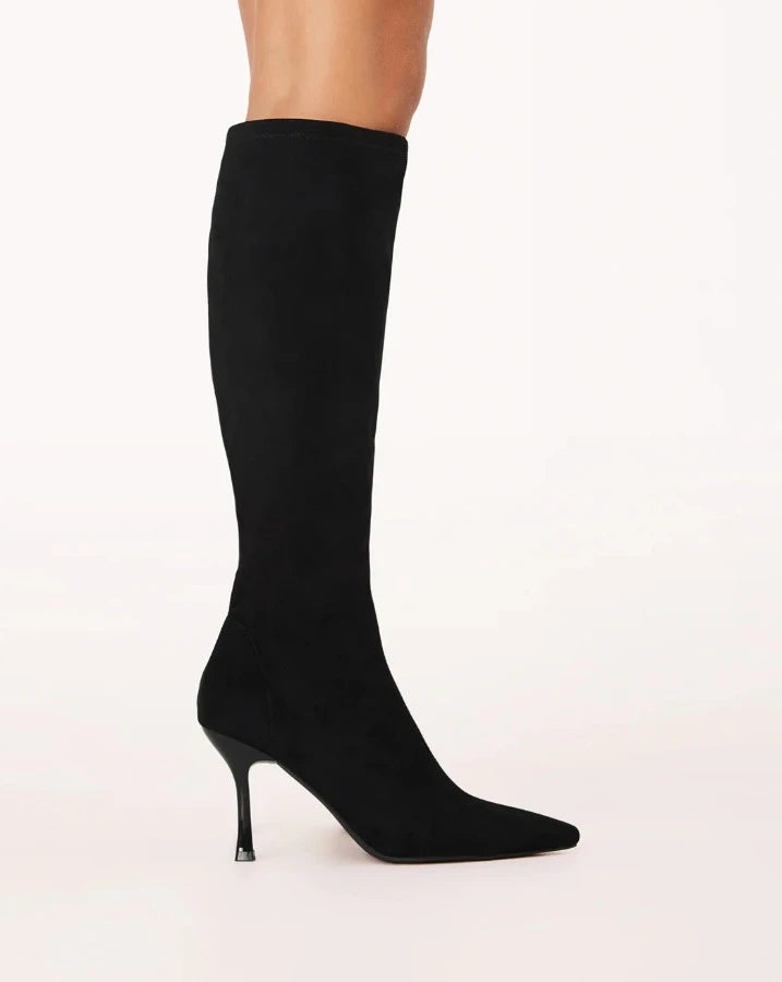 GOMEZ KNEE HIGH BOOT BLACK SUEDE