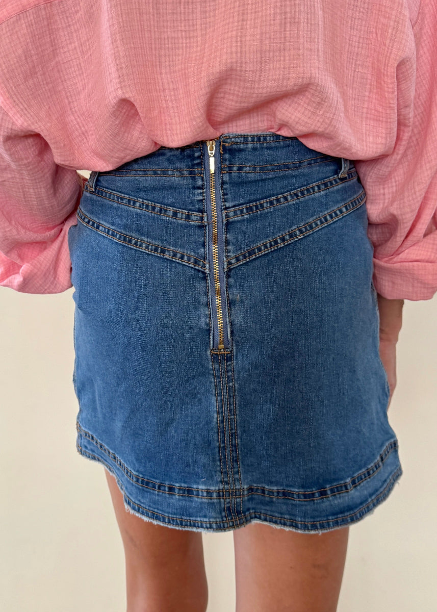 KIRA MINI SKIRT BLUE DENIM