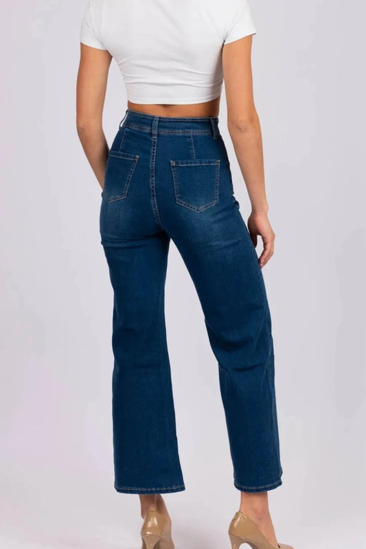 MADDY WIDE LEG DARK DENIM JEAN