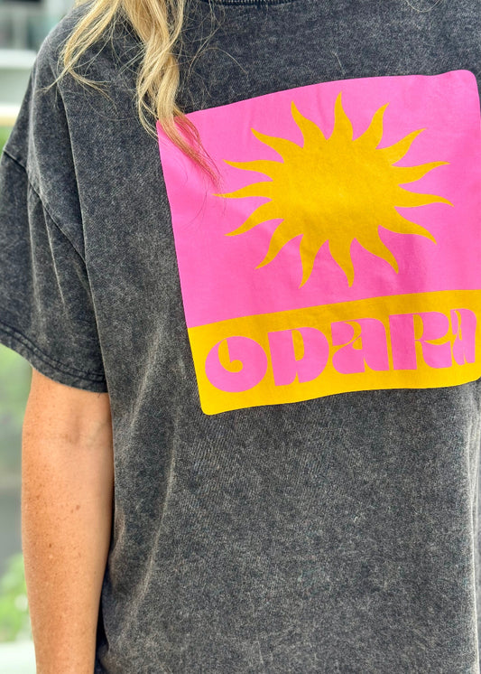 ODARA SUN SHORT SET BLACK WASH