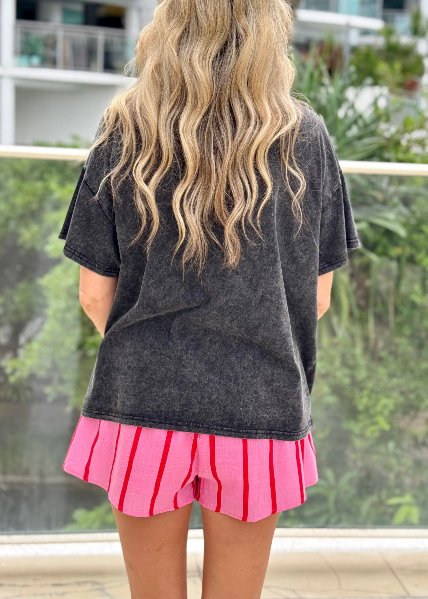 ODARA SUN SHORT SET BLACK WASH