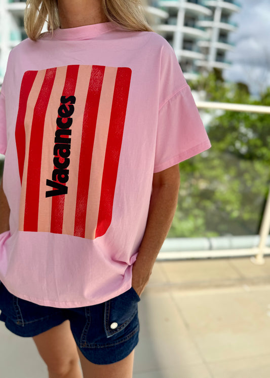 VACANCES T SHIRT PINK