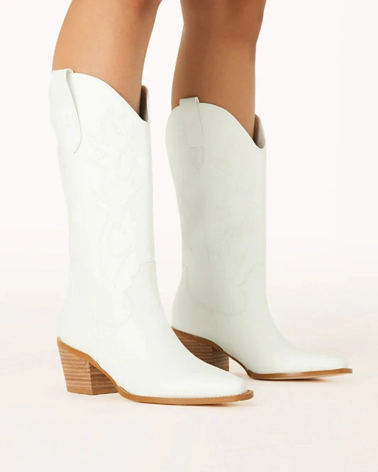 DANARO COWBOY BOOT WHITE