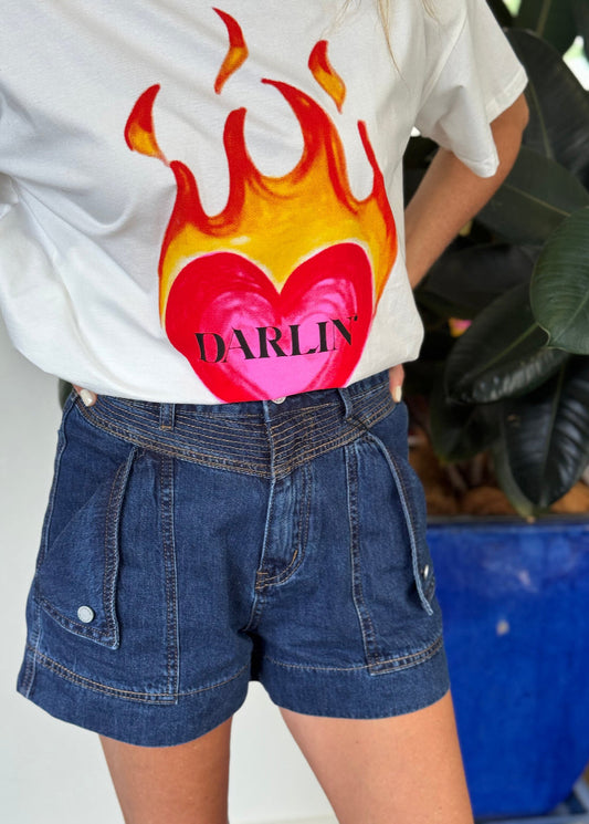 DARLIN HEART T-SHIRT WHITE
