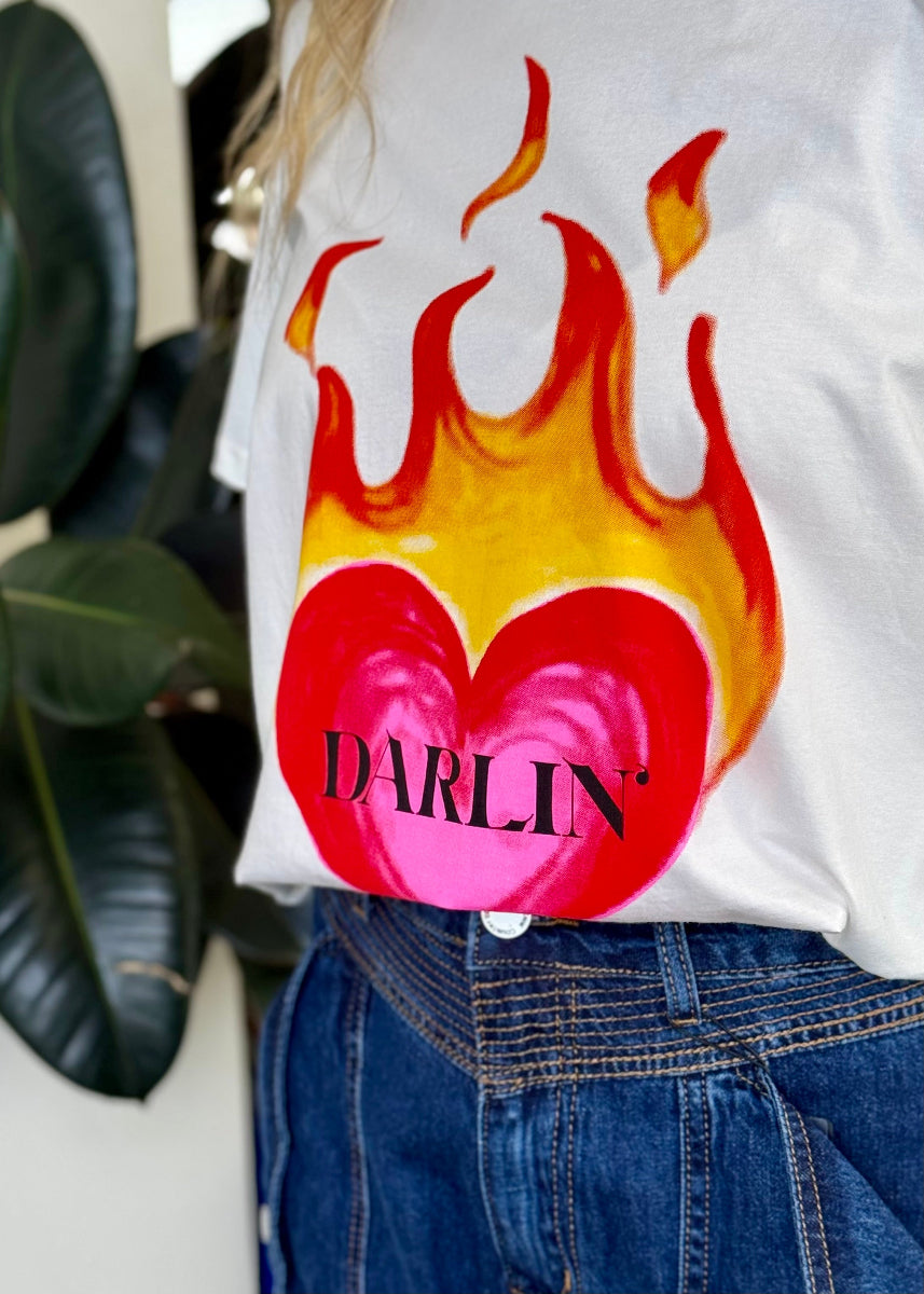 DARLIN HEART T-SHIRT WHITE