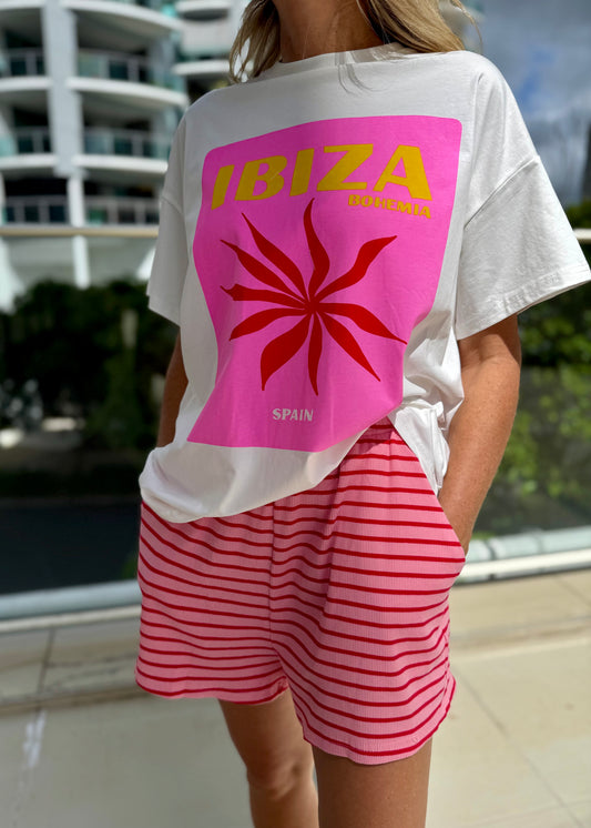 IBIZA T SHIRT SHORT SET PINK