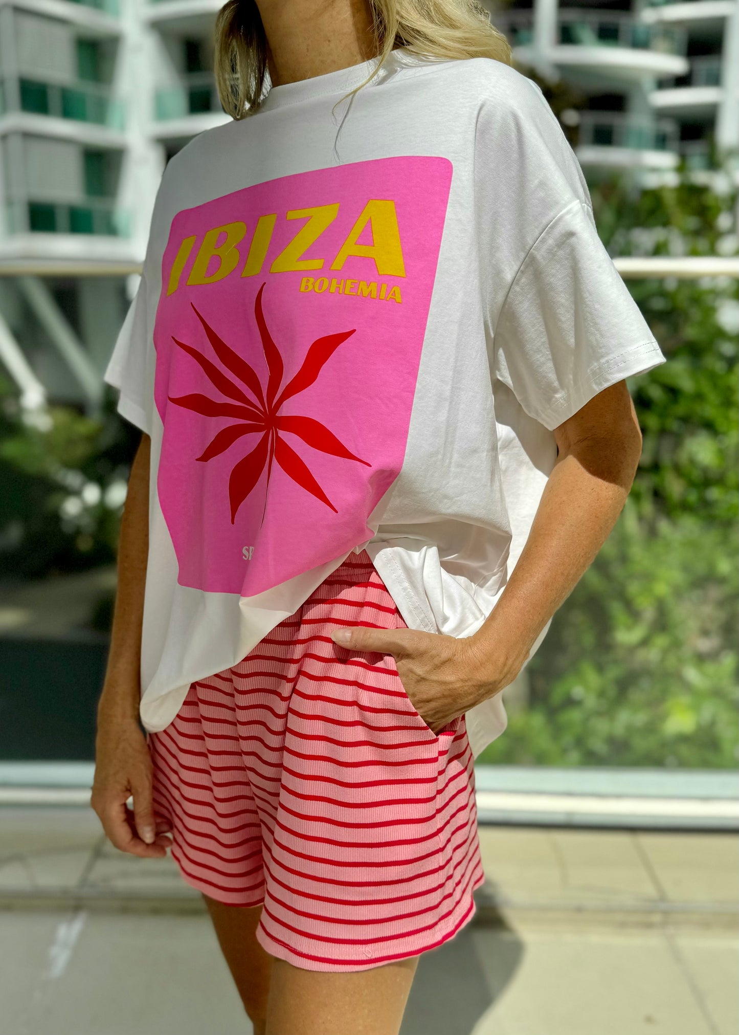 IBIZA T SHIRT SHORT SET PINK