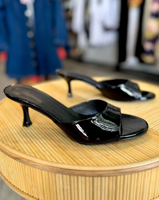 ADDY KITTEN HEEL BLACK PATENT