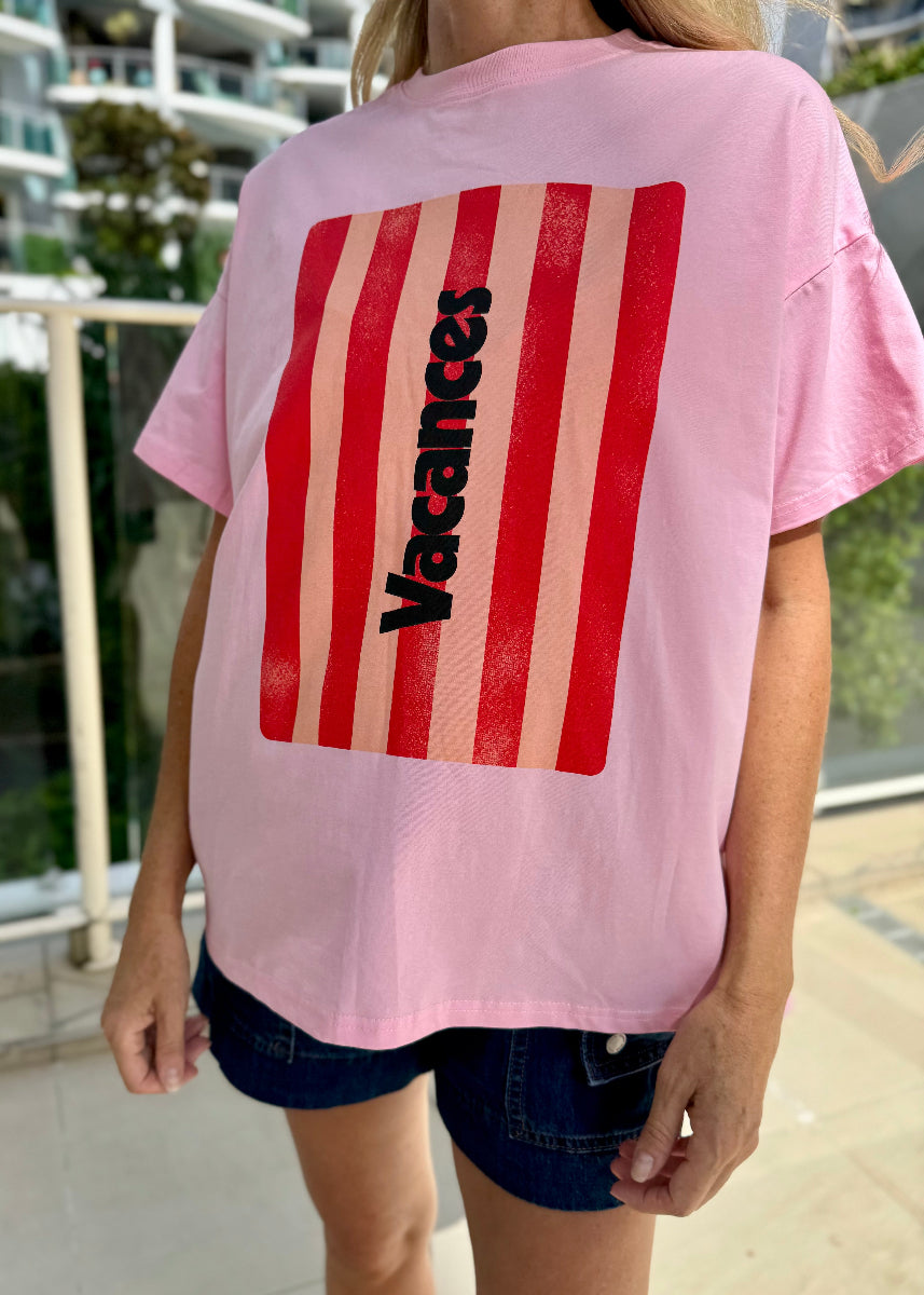 VACANCES T SHIRT PINK